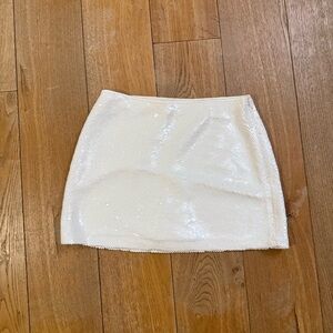 Abercrombie White Sequin Skirt